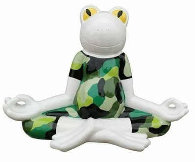 Abstrakter Yoga Frosch Statue 55cm Statuen Skulpturen Dekoration Bunte
