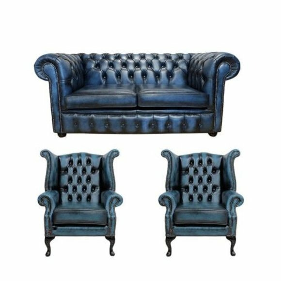 Klassiche Sofa Set Garnitur Ohrensessel Sofas Polster Sitz Garnituren Neu