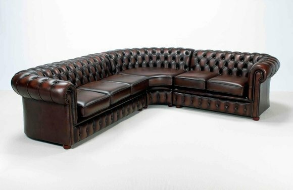 Chesterfield Ecksofa Eckcouch Designer Sofa Couch Vintage Samt Ledersofa