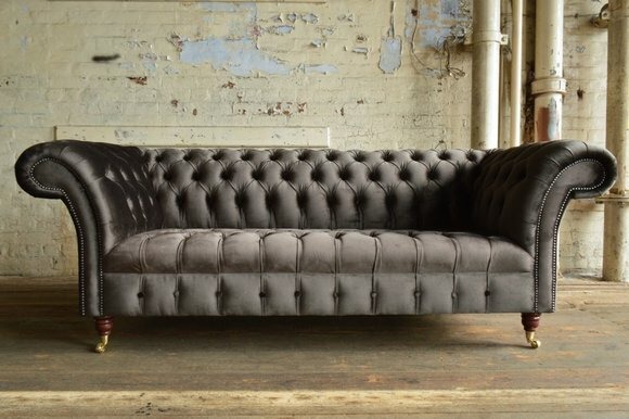 Chesterfield 3 Sitzer XXL Polster Sitz Couch Sofa Garnitur Big Couchen
