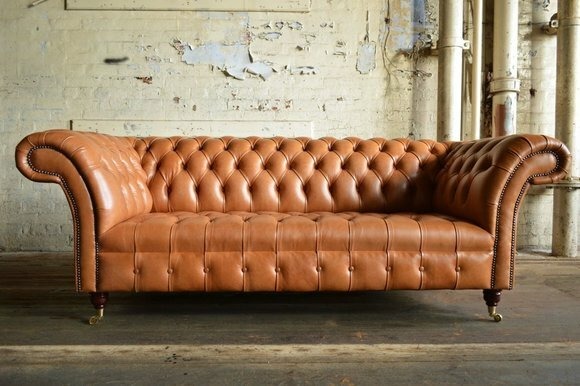 Chesterfield 3 Sitzer XXL Polster Sitz Couch Sofa Garnitur Big Couchen