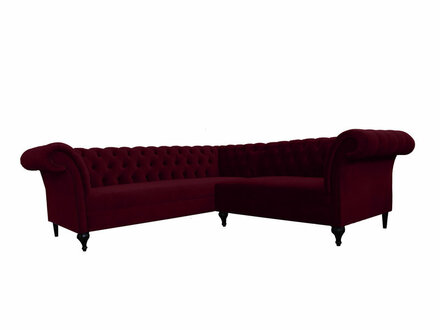 Chesterfield Ecksofa Eckcouch Designer Sofa Couch Samt Ledersofa SLIII