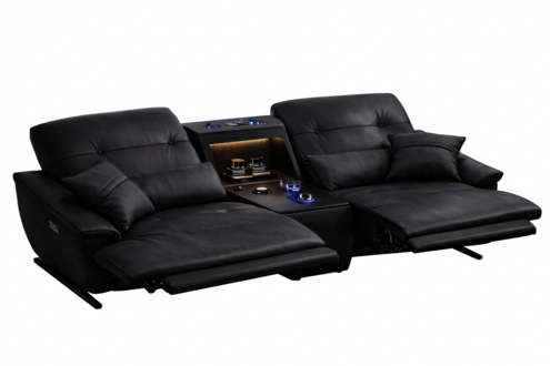 Relax Sofa Multimedia Couch Entertainment Ledersofa Heimkino Verstellbar