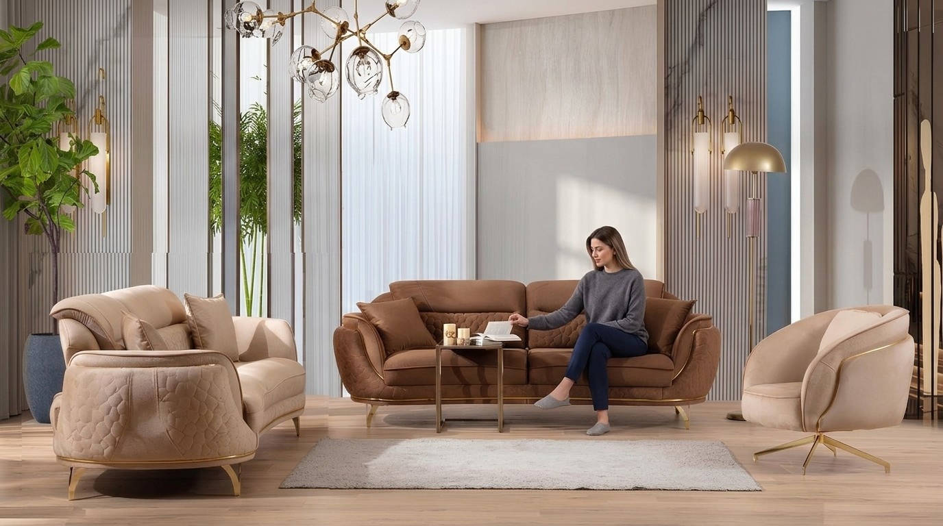 Sofagarnitur 3 2 1 Sitzer Set Design Sofa Polster