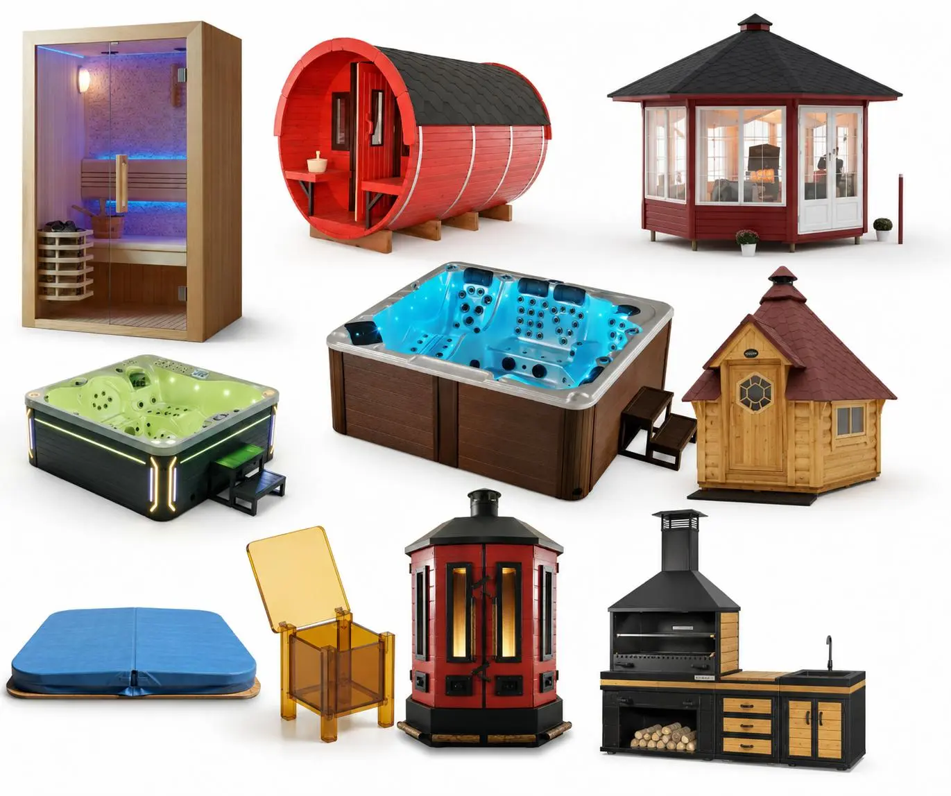 Grillkota Sauna Camping Whirlpool