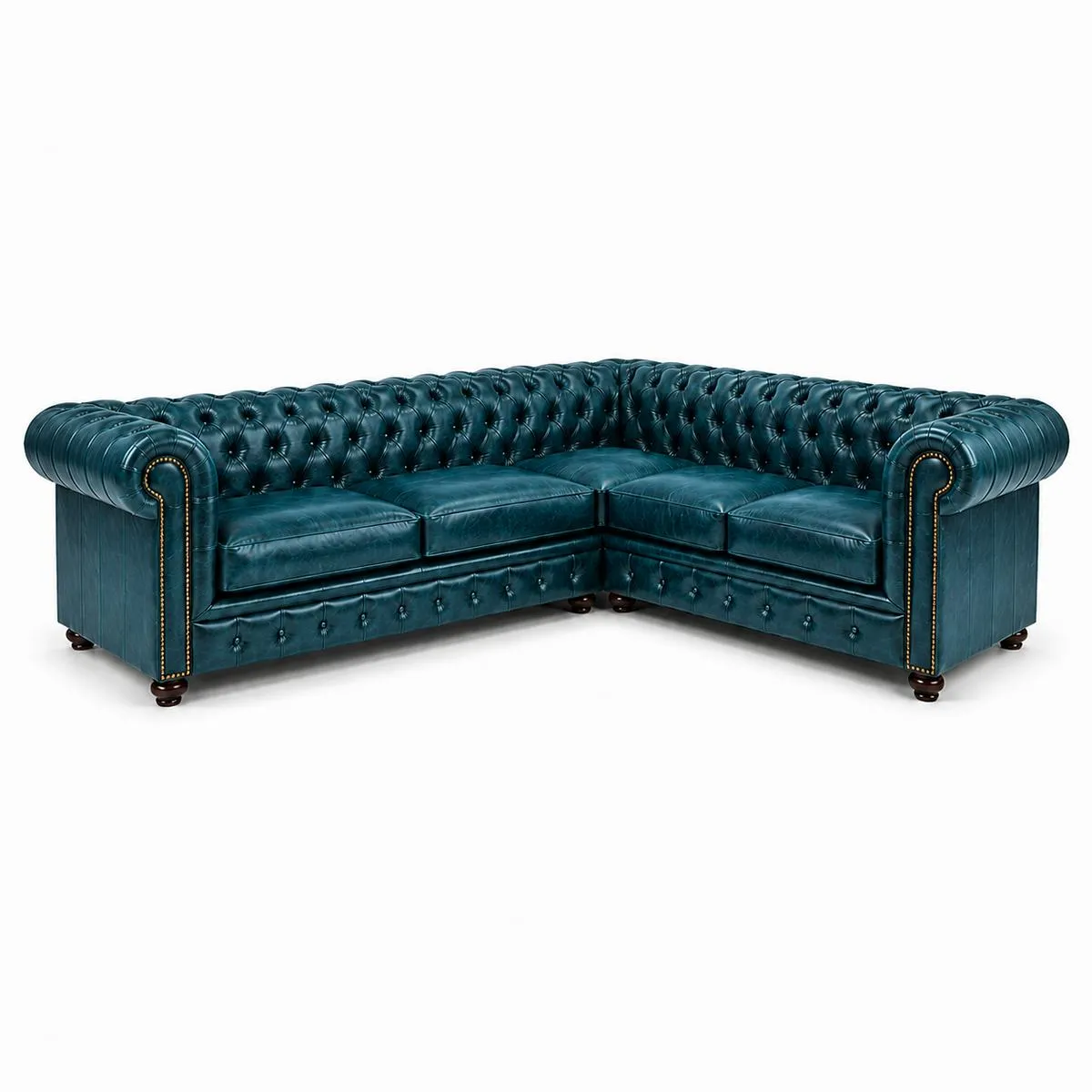 L Form Ecksofa Chesterfield