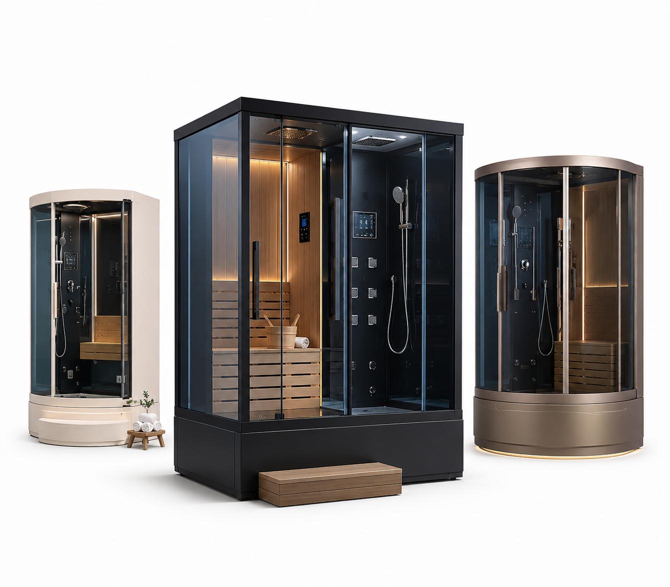 2-in-1 Sauna mit Dusche