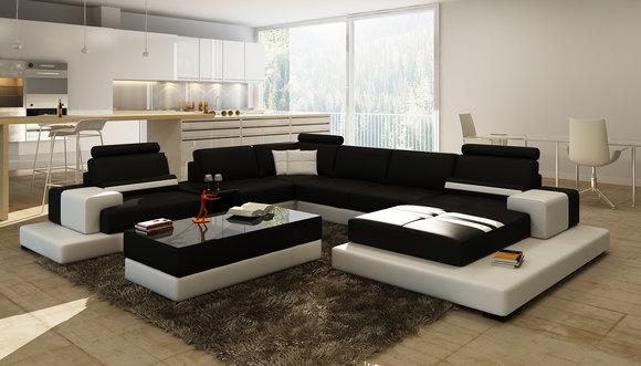 Moderne XXL Big Wohnlandschaft Sofa Couch Polster Eck ...