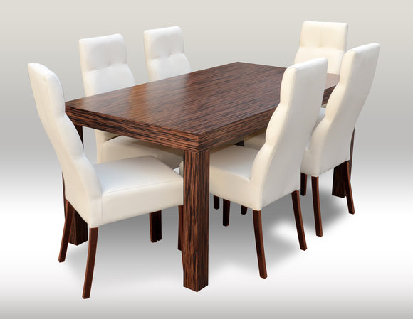 Designer Esstisch Tisch mit 6 Stühlen Esszimmer Gruppe ...