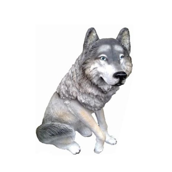 White Spirit Wolf Figur Deko Figur Tier Hund 
