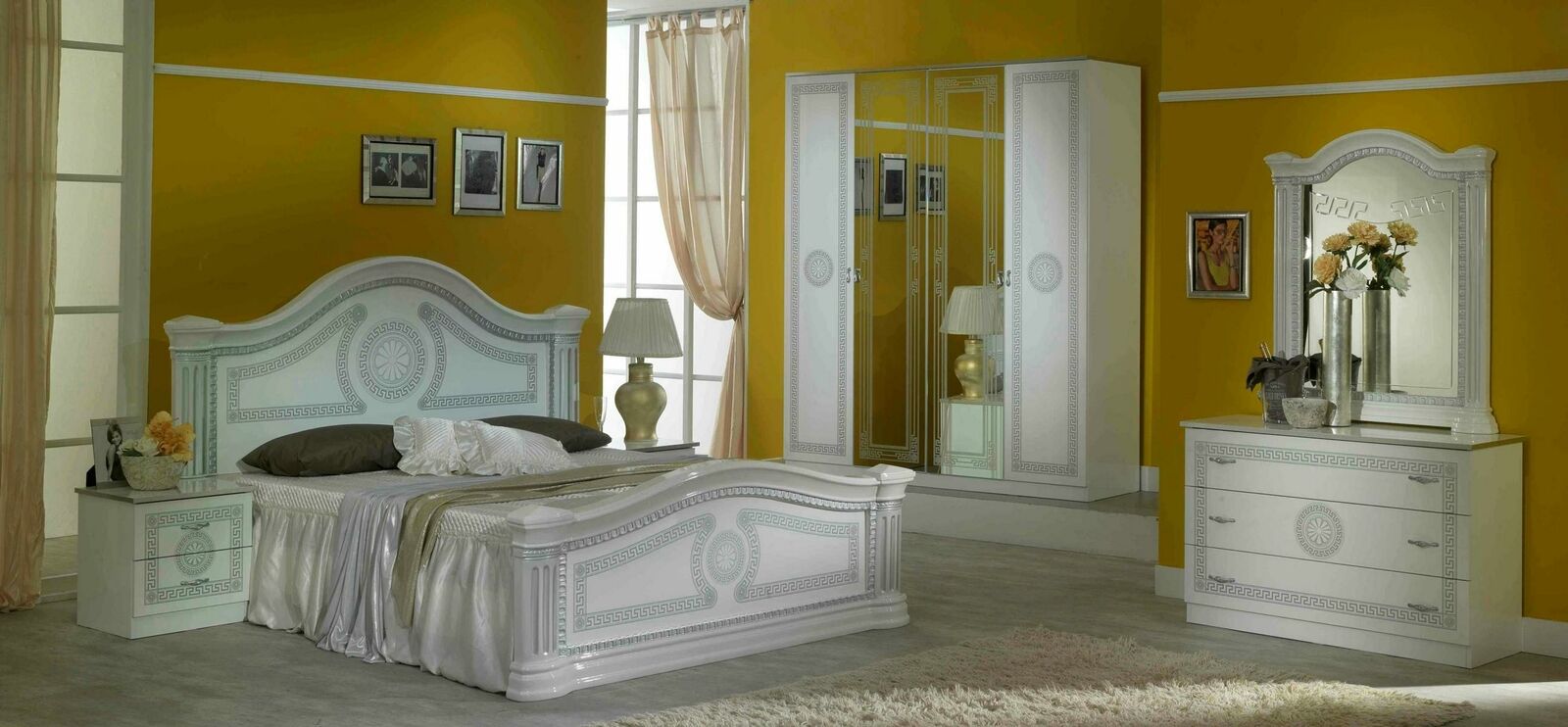Schlafzimmer Italienische Möbel Set Modern Luxus 6tlg. Bett Betten